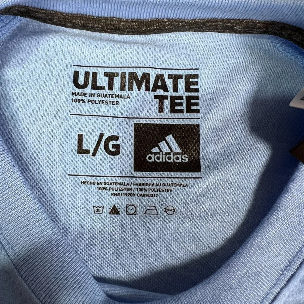 Adidas Mens Large Blue New York City FC‎ Long Sleeve Soccer Performance Tee NWT - Picture 5 of 7